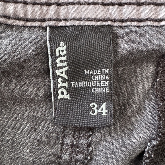 Prana‎ Men's HEMP Blend Lightweight Walking Shorts Casual Gray Size 34 Festival - Picture 2 of 15